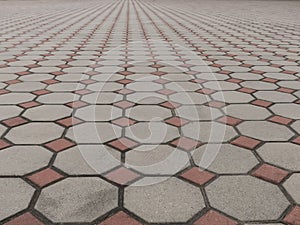 Patterned paving tiles