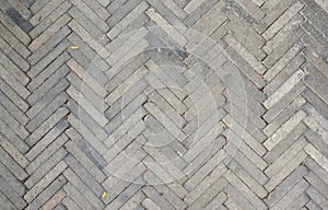 Patterned paving tiles, cement brick floor