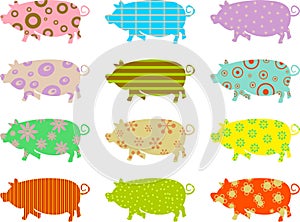 Patterned pigs