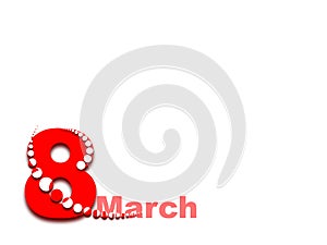 Patterned sticker on March 8