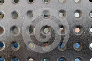 Patterned Surface with Circular Perforations Industrial Design Texture