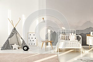 Teepee in kids room photo