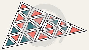 Patterned Triangle Structure. Abstract Geometric Design, vector design Generative AI