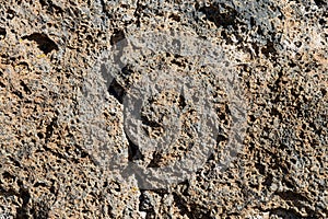 Patterns in ancient lava flows at the Fleener Chimneys in Lava Beds National Monument, California, USA