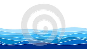 patterns blue sea. ocean wave banner template background