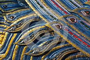 Patterns of ceramics in the temple