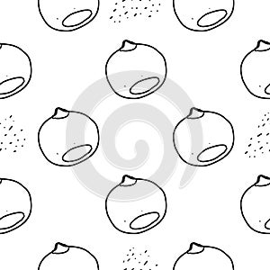 Patterns Chestnut Hand drawn doodle style Vector