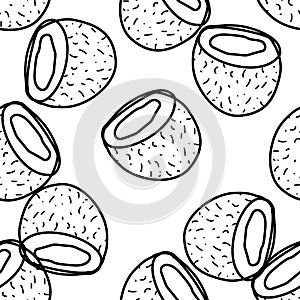 Patterns Coconut. Seamless background vector