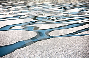 Patterns in ice on the Ohio River photo