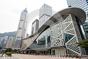 Patterns of modern building in Hong Kong photo
