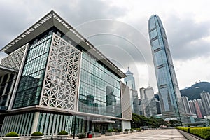 Patterns of modern building in Hong Kong photo
