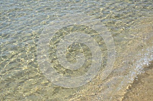 Patterns of movement of water in the pool.