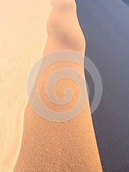 Patterns of sand on Dune 45 in Namib Desert, Namibia.