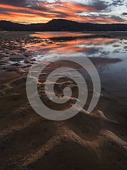 patterns in the sand at ettalong on NSW central coast