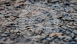 Patterns in the shale rock as it weathers over time