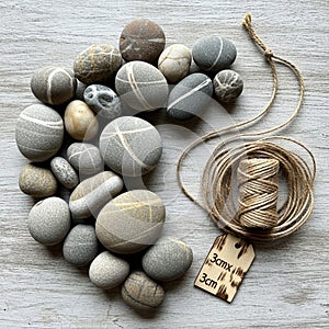 And patterns of the stones against the rustic background and the