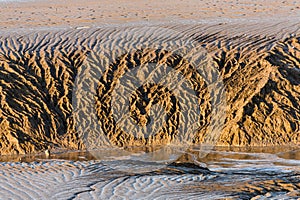 Patterns of tidal mud rivulets in an estuary