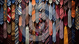 patterns tie on table