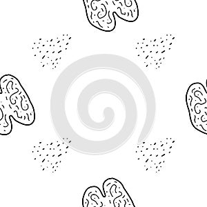 Patterns Walnut2 Hand drawn doodle style Vector