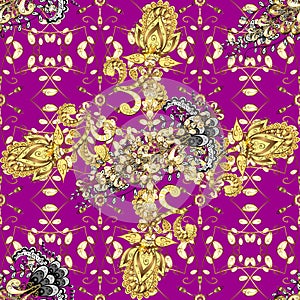 Patterns on yellow and purple colors