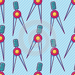Compass geometry seamless pattern vector illustration