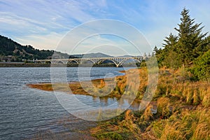 Patterson Bridge spanning the Rogue River in Oregon