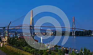 Pattullo Bridge and Sky Train Bridge, New Westminster