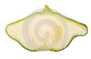 Pattypan squash isplated on white background. Clipping path