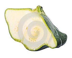 Pattypan squash isplated on white background. Clipping path