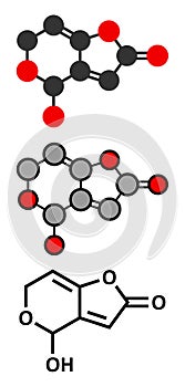 Patulin mycotoxin molecule