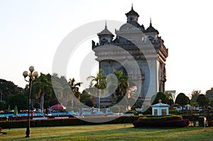 Patuxai Gate in Vientiane Laos