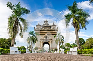 Patuxai monument in Vientiane, Laos