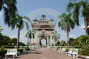 Patuxai triumphal arch in Vientiane