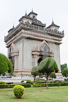 Patuxai Victory Monument is The Landmark of Vientiane City, Laos.