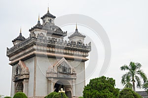 Patuxai Victory Monument is The Landmark of Vientiane City, Laos.