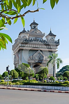 Patuxai Victory Monument is The Landmark of Vientiane City, Laos.