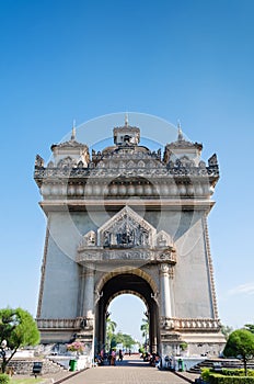 Patuxai Victory Monument is The Landmark of Vientiane City, Laos.