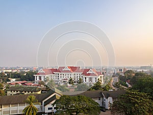 Patuxai is a war monument in the centre of Vientiane, Laos, built in 1957. The Patuxai was dedicated to those who fought in the s