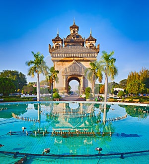 Patuxay monument in Vientiane, Laos