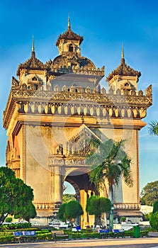 Patuxay monument in Vientiane, Laos