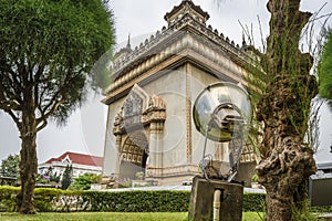 Patuxay monument in Vientiane laos