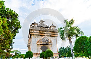 Patuxay Monument in Vientiane, Laos.