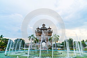 Patuxay Monument in Vientiane, Laos.