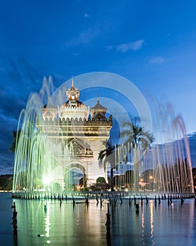 Patuxay monument in Vientiane in Laos