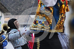 Paucartambo Peru masks during the procession of the Virgin of Carmen