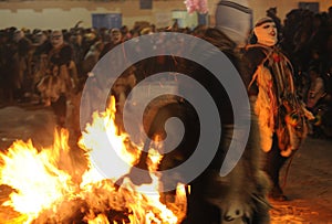 Paucartambo Peru masks during the procession of the Virgin of Carmen