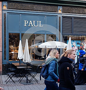 Paul Cafe in France with terrace cafe