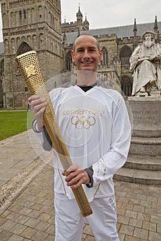 Paul Giglin, Holds the Olympic torch