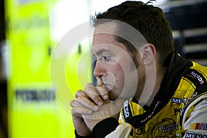 Paul Menard in the garage