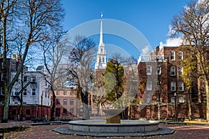 Paul Revere Mall and Old North Church - Boston, Massachusetts, USA